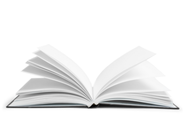 Open book isolated on background