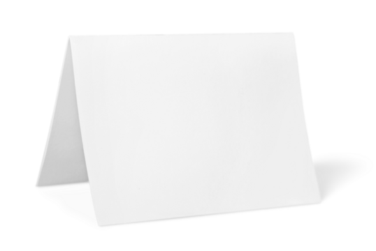 Blank card, isolated on white