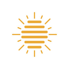 Abstract Bee Hive With Light Illustration