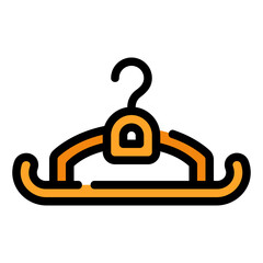 cloth hanger line color icon