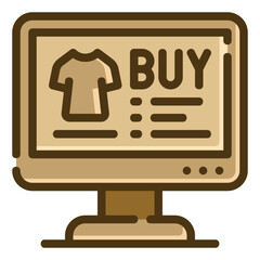 online shopping two tone icon