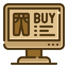 online shopping two tone icon