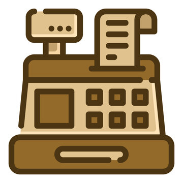 Cash Register Two Tone Icon