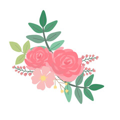Bouquet of roses png illustration. Can be used to make any card, frame, invitation card.