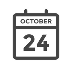 October 24 Calendar Day or Calender Date for Deadlines or Appointment