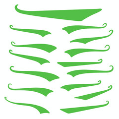 Green Swirls Swash Logo Ornament Designs