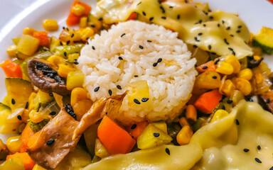 Food and drink typical mexican dish meal in restaurant Mexico.