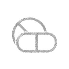 Medicine pills vector icon. Pills signs for design logo, visit card, etc