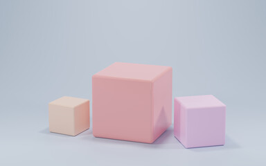 3d rendering display product abstract minimal scene with geometric podium platform. stand for cosmetic products. Stage showcase on pedestal 3d studio.