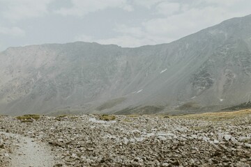 View of the rocky vale and mountains.