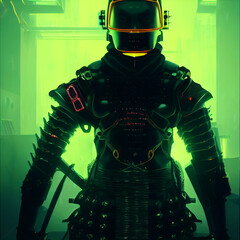 Cyberpunk Samurai, 3d Representation