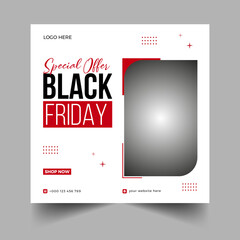Social media post black friday 3d render for instagram with super offers and promotions