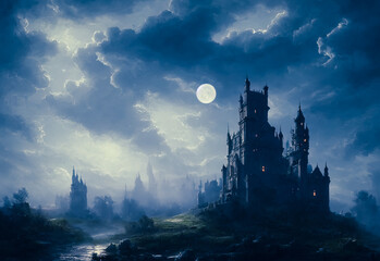 Fototapeta premium Castle in the night