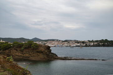 Seascape the village of Cadaqués, near Barcelona. Picturesque old town with a beautiful beach....