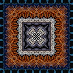 3d effect - abstract square geometric fractal pattern 