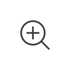 Magnifier Icon Design Vector Template Illustration