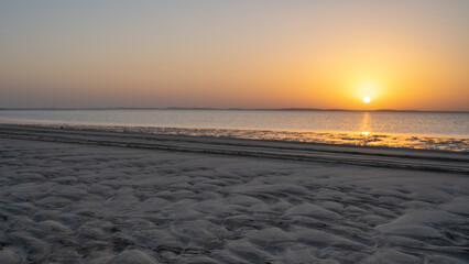 qatar adventurous place khor al udeid ,sea line beach.