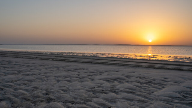 qatar adventurous place khor al udeid ,sea line beach.