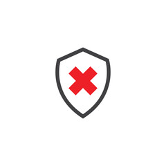 Shield Protect Icon Design Vector Template Illustration
