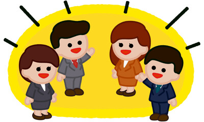 クレヨンタッチのイラスト / 円滑なコミュニケーション