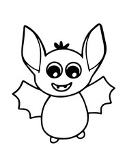 Baby Bat SVG, Vector Cut File, PDF Print File, PNG Clipart