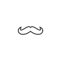 Mustache Icon Design Vector Template Illustration