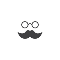 Mustache Icon Design Vector Template Illustration