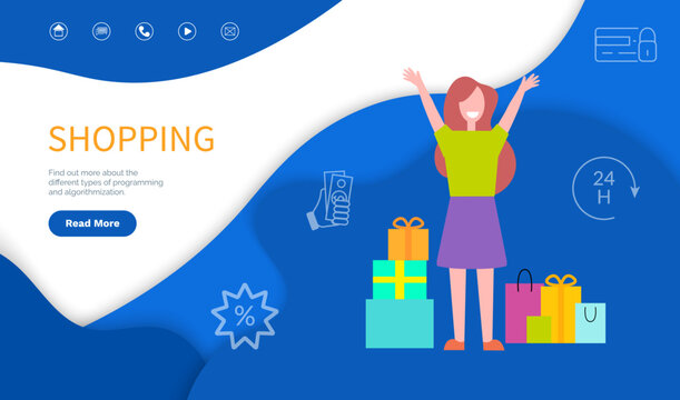 Shopping, find out different types of programming and algorithmization. Concentrate on work under consideration stuctures of site vector, woman and packages