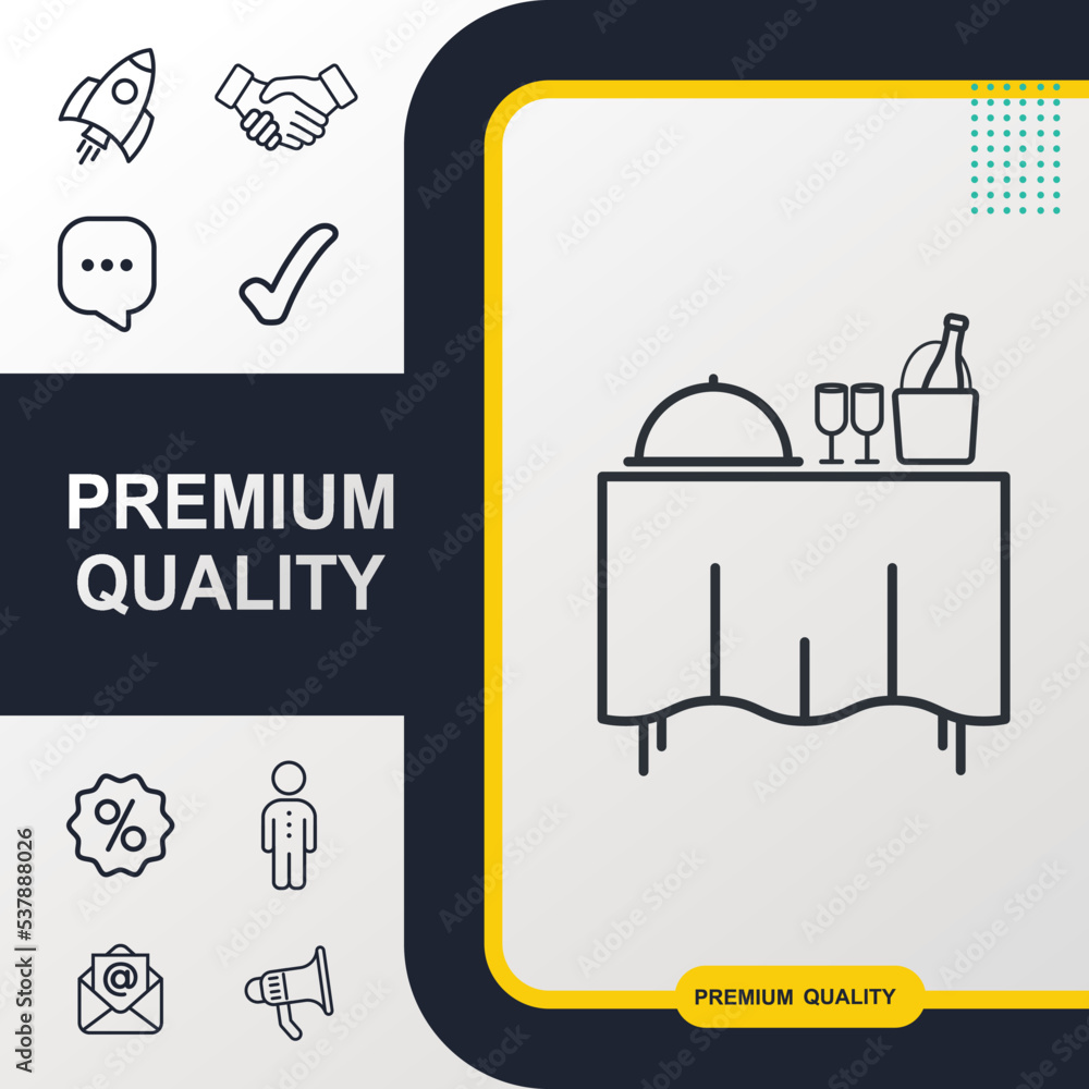 Poster setout icon graphic element. modern design.