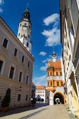Medieval  historical center in Gorlitz city,Saxony. Germany.