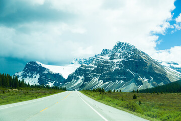 Partial view The Icefields Parkway