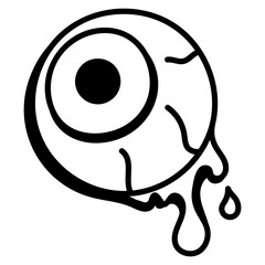 Dead eye hand drawn icon design 