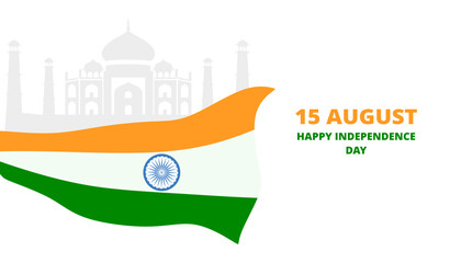 15th August Happy Independence Day Of India, Concept Har Ghar Tiranga In Hindi Text With Indian Flag. Vector eps10