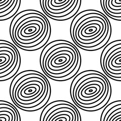 circles sphere seamless pattern. wood texture - flat style illustration. ovals abstraction