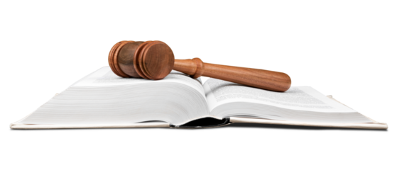 Gavel Over the Opened Law Book