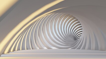 Obraz premium Architecture background arched interior 3d render