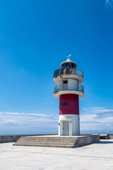 Fototapeta na wymiar Lighthouse Faro de Cabo Ortegal along the road to San Andres de Teixido, A Coruna Province, Galicia, Spain