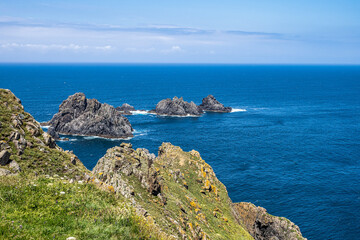 Fototapeta premium Scenic galician panorama along the road to San Andres de Teixido, A Coruna Province, Galicia, Spain