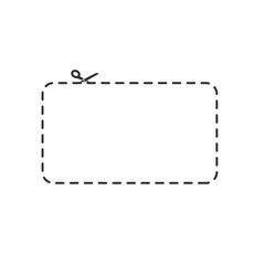 Scissor and coupon, cut template and dashed line