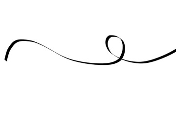 black ribbon element isolated 