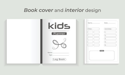 Kids daily planner log book ready for upload to KDP or print.
