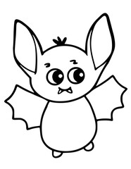 Baby Bat SVG, Vector Cut File, PDF Print File, PNG Clipart