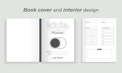 Kids daily planner log book ready for upload to KDP or print.