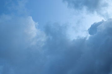 Fototapeta na wymiar blue fluffy clouds