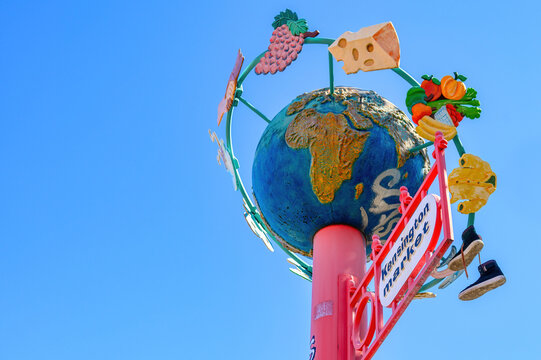 Entrance Sign To Kensington Market In Toronto, Canada