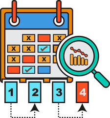 Planning or personnel planning aka hr planning for human resource vector illustration