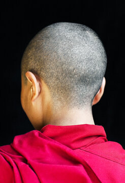 Portrait of a Tibetan Buddhist nun. Mcleod Ganj, Dharamsala, India.
