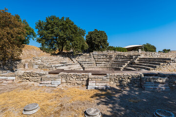 Troy city (Homer's Troy) archeological site and ruin, Canakkale Province, Turkey. UNESCO world heritage site.	