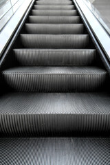 Escalator stairs, high contrast, perspective