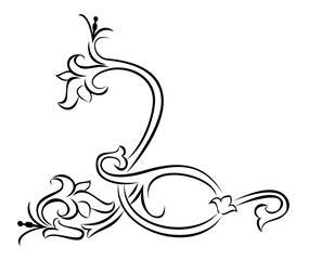 The decoration with vintage floral pattern.